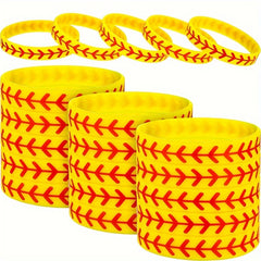 2pcs Baseball Silicone Bracelet - Perfect Gift For Baseball Players