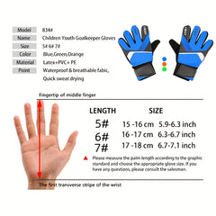 Kids Goalkeeper Gloves with Latex Padding for Protection