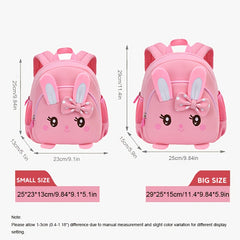 3D Cartoon Rabbit Kids Backpack for School Boys Girls