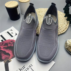 Women's Solid Mesh Slip On Sneakers Soft Sole Outdoor Shoes