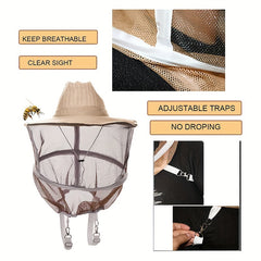 Beekeeping Veil Hat with Anti Bee Netting