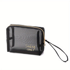 Breathable Mesh Clear Makeup Bag for Purse