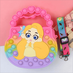 Princess Coin Purse Silicone Crossbody Bag Kids Anti Anxiety Toy