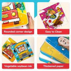 Colorful Cartoon Animals Family Jigsaw Puzzle Educational Toy for Christmas