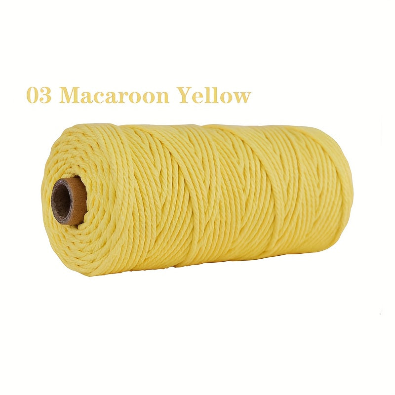 3mm 100m Cotton Macrame Cords for Wall Hangings Plant Hooks Crafts