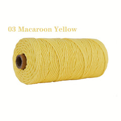 3mm 100m Cotton Macrame Cords for Wall Hangings Plant Hooks Crafts