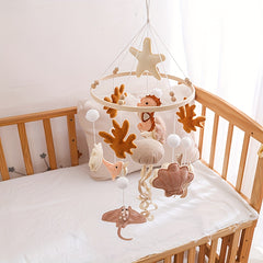 Soft Animal Shapes Baby Mobile Crib Bell Toy with Pastel Colors