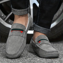 Men's Comfy Moc Toe Loafers Slip On Shoes