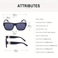 Men's Street Style Sunglasses with Glasses Case