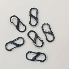 2pcs Zinc Alloy Camping Carbine Keychain S shape Anti theft Backpack Buckle