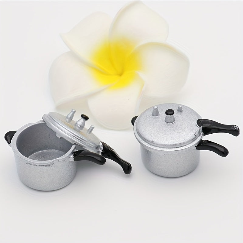 Mini Kitchen Toy Pressure Cooker Display Soup Pot Ornament