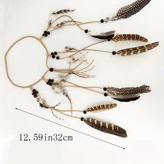 Bohemian Style Faux Feather Headband Indian Style Hair Accessory