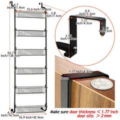 6 Tier Over The Door Pantry Organizer Spice Rack