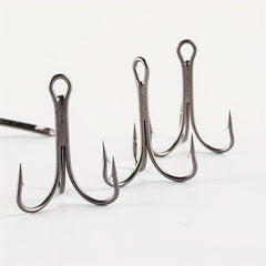 75pcs No 1-14 Iron Treble Hooks Fishing Accessories