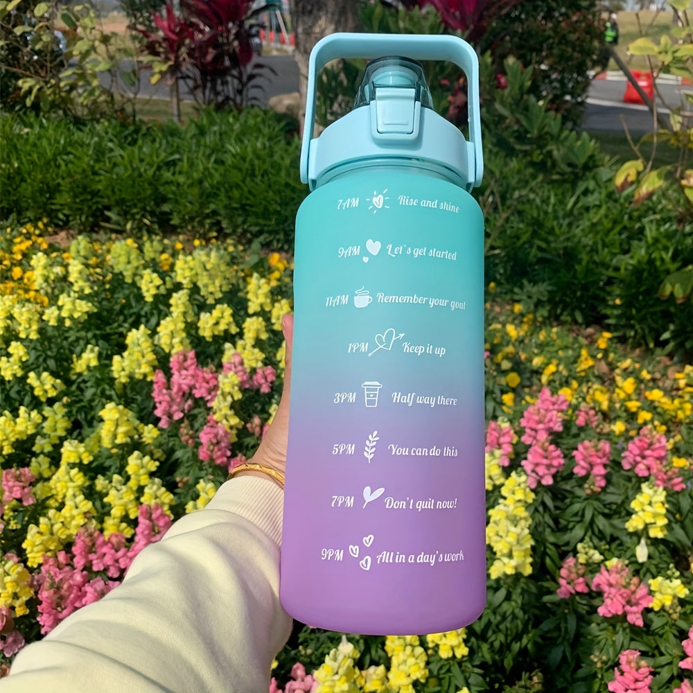 3pc 300 750 2000ml Water Bottle Time Marker Leak Proof Gradient Sports Plastic
