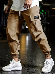 Cargo Pants Men's Flap Pocket Trousers Loose Casual Outdoor Work Pants