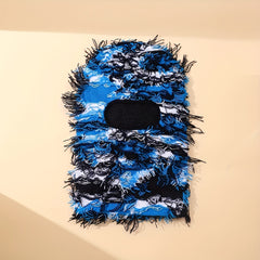 Hip Hop Distressed Tassel Ski Mask Y2K Windproof Neck Warmer