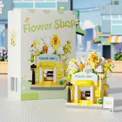 Building Block Street Corner Flower Shop Desktop Decoration