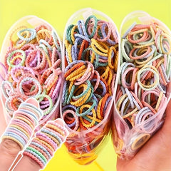 100pcs Colorful Hair Ropes for Women and Girls