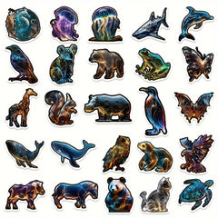 50pcs Abstract Animal Series Stickers - Waterproof DIY Graffiti Stickers