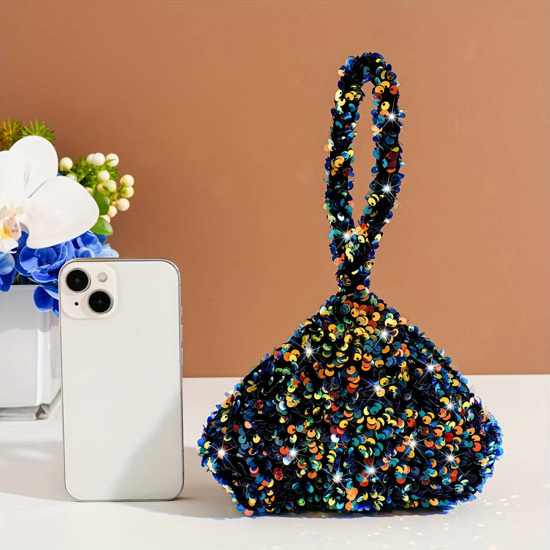 Glitter Sequins Satchel Bag for Party