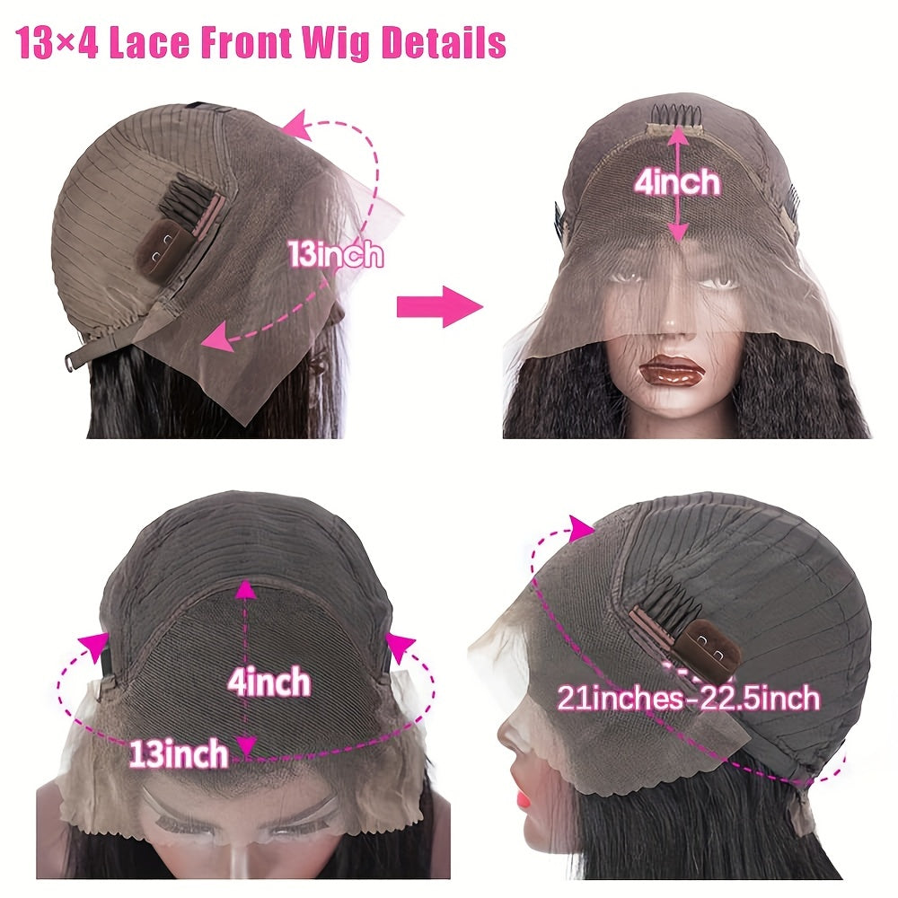Chocolate Brown Bob 13x4 Lace Front Wigs Straight Human Hair Wigs 150 Density