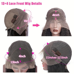 Chocolate Brown Bob 13x4 Lace Front Wigs Straight Human Hair Wigs 150 Density