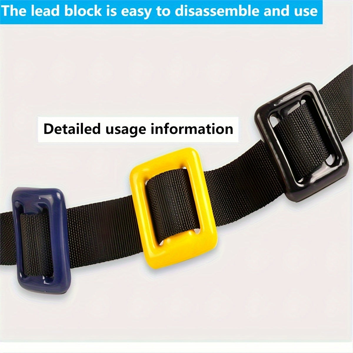 Stainless Steel Diving Weight Belt Quick Release Buckle Nylon Material