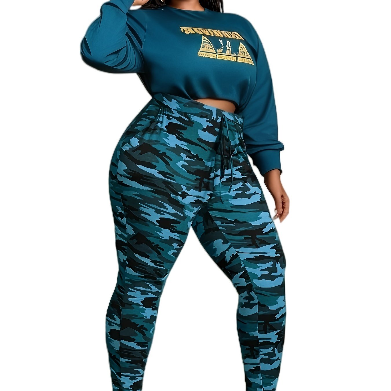 Camo Print High Waisted Yoga Leggings