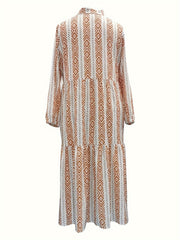Geometric Print Smock Shirt Dress