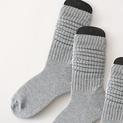 3 Pairs Slouch Crew Socks Cozy & Breathable Street Socks Women's Stockings