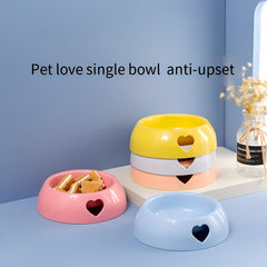 Love Hole Pet Food Bowl Outdoor Dog Feeder Cat Dog Food Storage Bowl