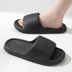 Men's Solid Slides Non Slip Slippers Open Toe Shoes