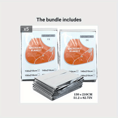 Portable Thermal Emergency Blanket for Outdoor Protection