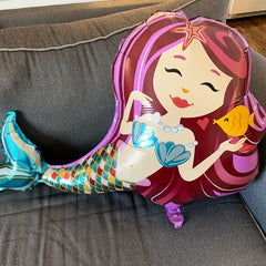 1pc Purple Mermaid Mylar Balloons for Under The Sea Party