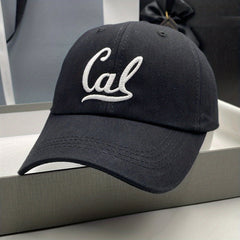 Unisex Sunshade Deepened Baseball Cap With Letter Embroidery
