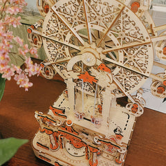 DIY 3D Wooden Puzzle Ferris Wheel Music Box Handcrafted Model Kit
