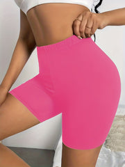 High Rise Stretch Skinny Biker Shorts
