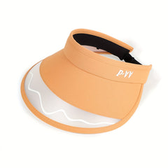PVC Letter Print Visor Hat UV Protection Sun Hats