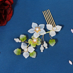 Crystal Flower Bridal Hair Comb Headdress Wedding Dress Headpiece