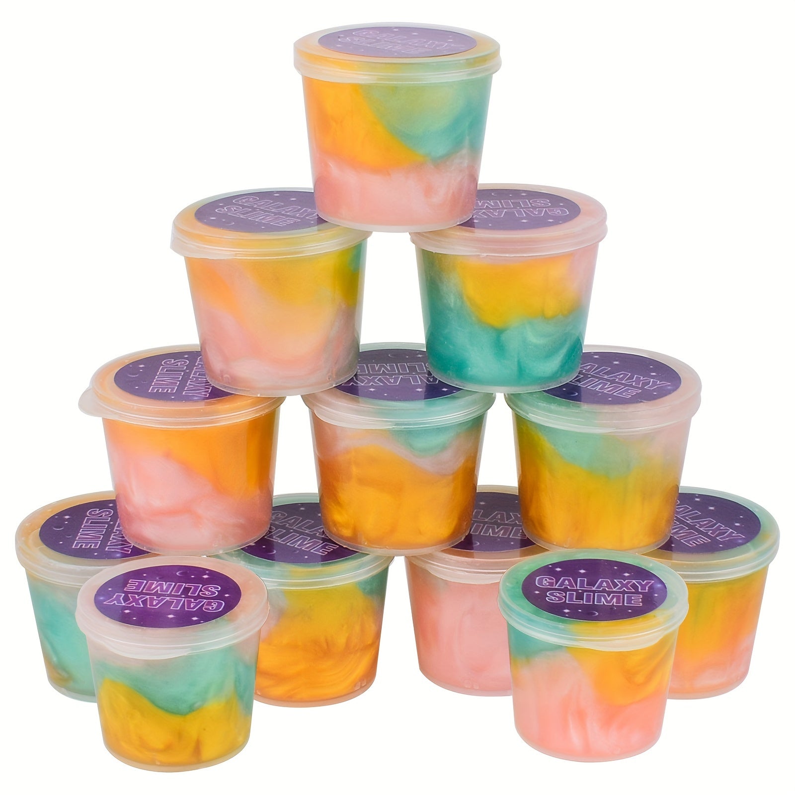 Tricolor Galaxy Slime Pack Non Sticky Putty Toy Slime For Boys Girls