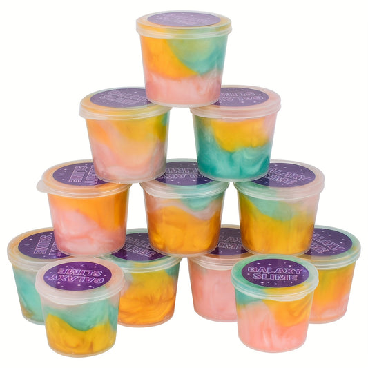 Tricolor Galaxy Slime Pack Non Sticky Putty Toy Slime For Boys Girls