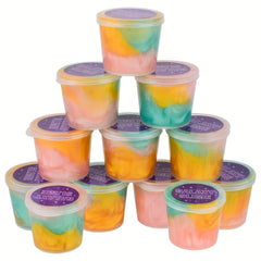 Tricolor Galaxy Slime Pack Non Sticky Putty Toy Slime For Boys Girls