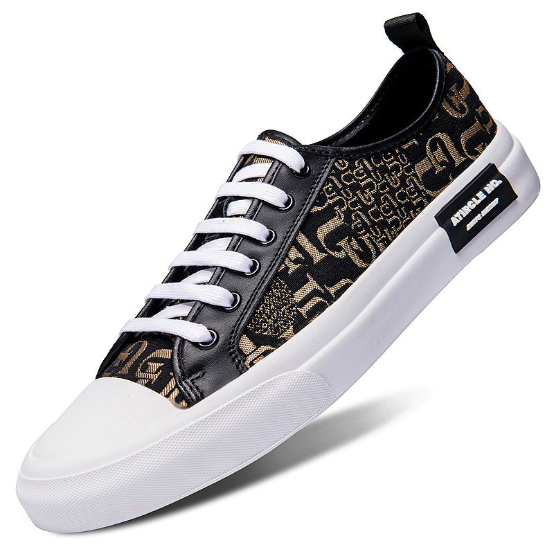 Men's Leather Casual Sneakers Lightweight Non Slip Shoes
