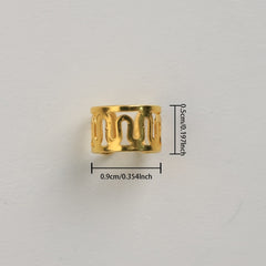 40pcs Golden Wavy Hair Ring for Braids Punk Hair Ring for Dreadlock