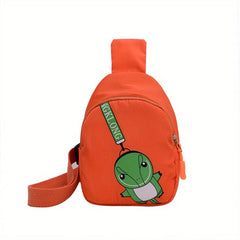 Kids Dino Chest Bag Coin Purse Satchel Travel Hiking Shoulder Daypack