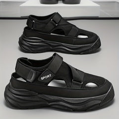 Men's Platform Sandals Non Slip Closed Toe Outdoor Beach Shoes