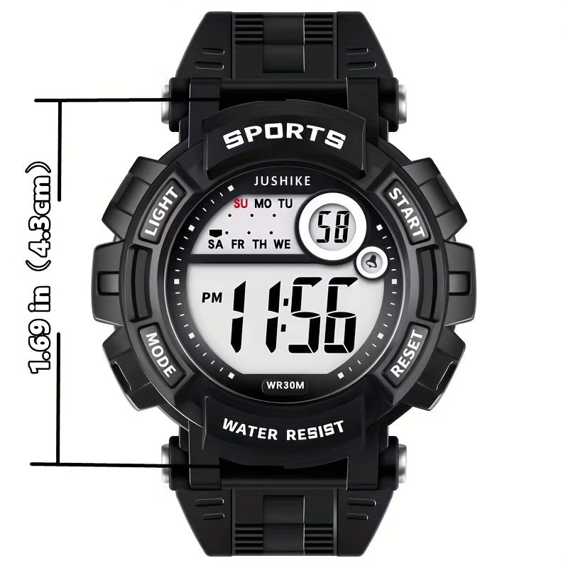 Outdoor Sports Electronic Watch with Function Alarm