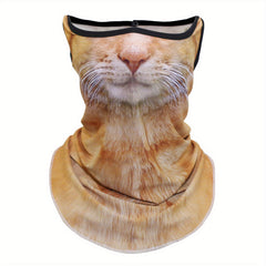 Breathable Animal Print Face Mask with Sun UV Protection for Outdoor Sports
