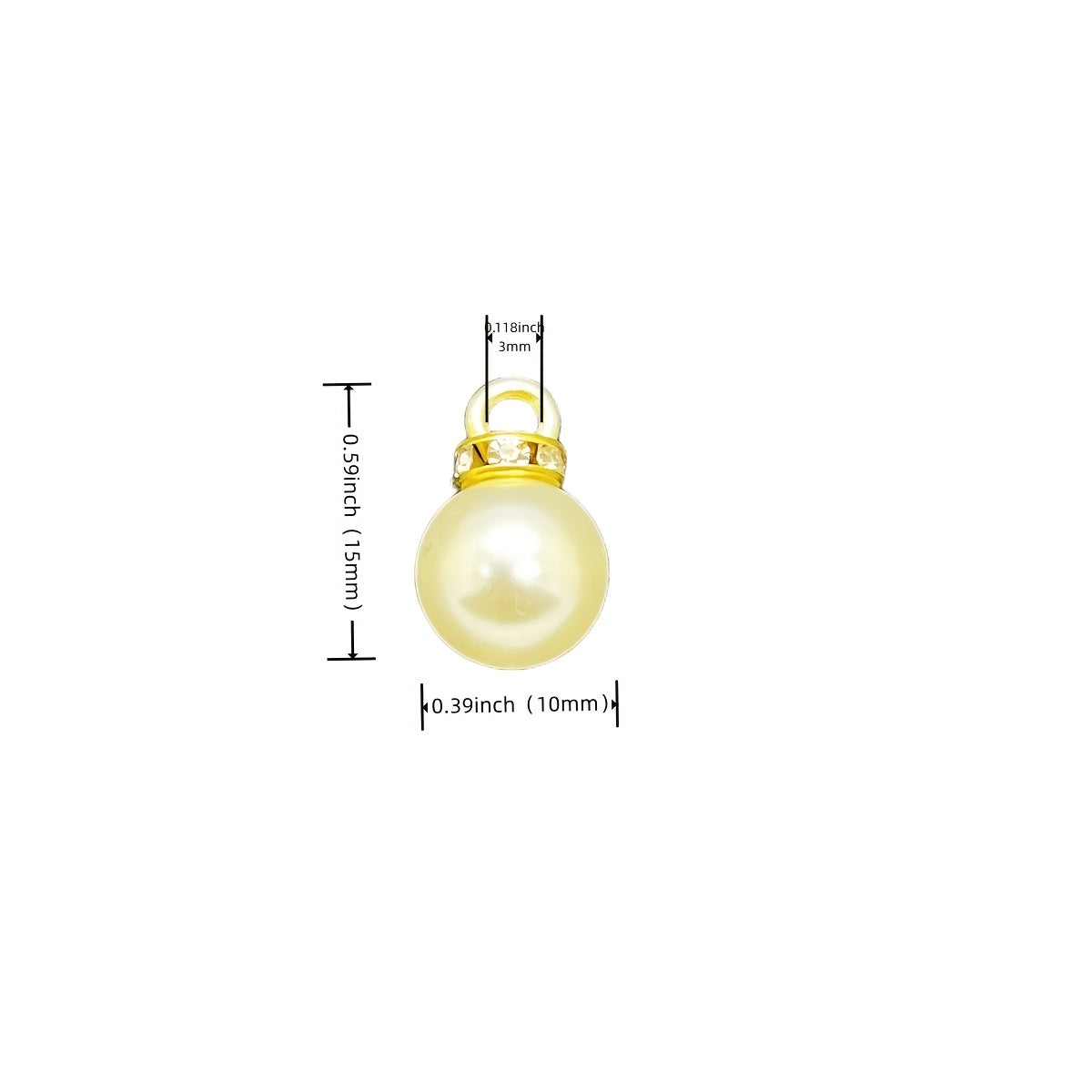DIY 16pcs 10MM Mini Pearl Pendant Beads Earrings Jewelry Making